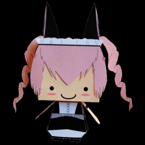 Çocuklar İçin  Chibi Bebekleri Kağıt Kübik Oyuncaklar Şablonu  
