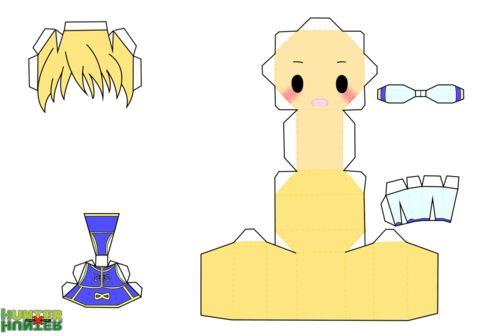 Çocuklar İçin  Chibi Bebekleri Kağıt Kübik Oyuncaklar Şablonu  