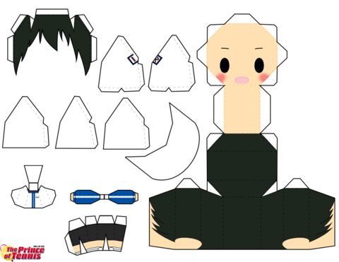 Çocuklar İçin  Chibi Bebekleri Kağıt Kübik Oyuncaklar Şablonu  
