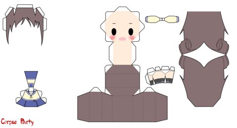 Çocuklar İçin  Chibi Bebekleri Kağıt Kübik Oyuncaklar Şablonu  