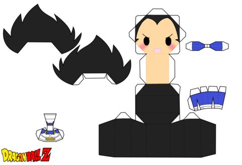 Çocuklar İçin  Chibi Bebekleri Kağıt Kübik Oyuncaklar Şablonu  