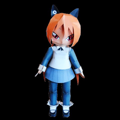 Çocuklar İçin  Chibi Bebekleri Kağıt Kübik Oyuncaklar Şablonu  