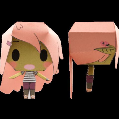 Çocuklar İçin  Chibi Bebekleri Kağıt Kübik Oyuncaklar Şablonu  