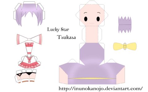 Çocuklar İçin  Lucky Star Kağıt Kübik Oyuncaklar Şablonu  