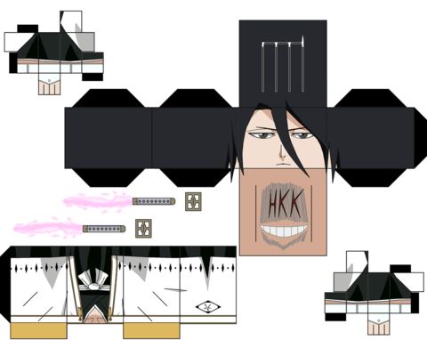 Çocuklar İçin  Bleach Kağıt Kübik Oyuncaklar Şablonu  