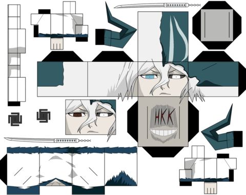 Çocuklar İçin  Bleach Kağıt Kübik Oyuncaklar Şablonu  