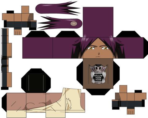 Çocuklar İçin  Bleach Kağıt Kübik Oyuncaklar Şablonu  