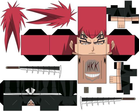 Çocuklar İçin  Bleach Kağıt Kübik Oyuncaklar Şablonu  