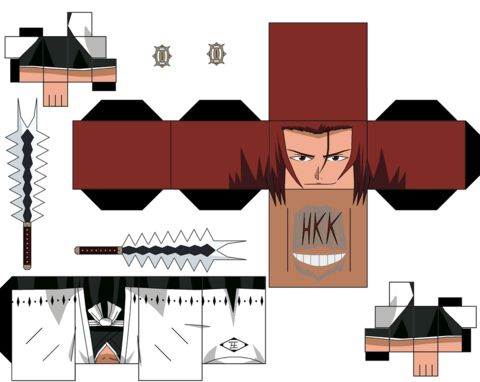 Çocuklar İçin  Bleach Kağıt Kübik Oyuncaklar Şablonu  