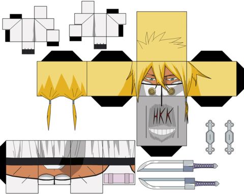 Çocuklar İçin  Bleach Kağıt Kübik Oyuncaklar Şablonu  