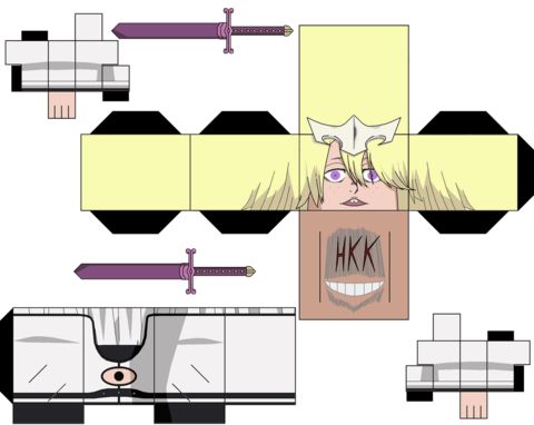 Çocuklar İçin  Bleach Kağıt Kübik Oyuncaklar Şablonu  