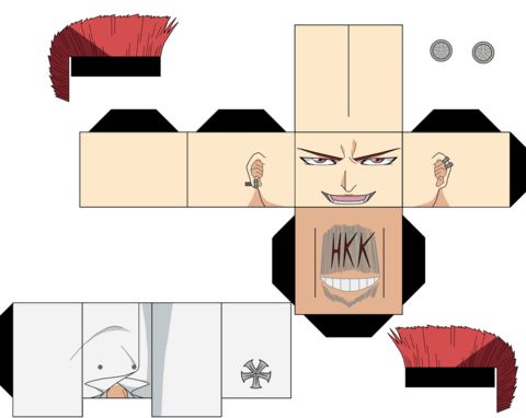 Çocuklar İçin  Bleach Kağıt Kübik Oyuncaklar Şablonu  