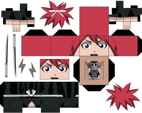 Çocuklar İçin  Bleach Kağıt Kübik Oyuncaklar Şablonu  