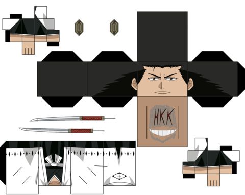 Çocuklar İçin  Bleach Kağıt Kübik Oyuncaklar Şablonu  