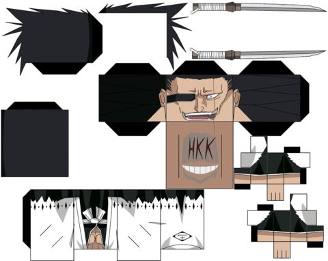 Çocuklar İçin  Bleach Kağıt Kübik Oyuncaklar Şablonu  