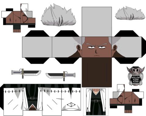 Çocuklar İçin  Bleach Kağıt Kübik Oyuncaklar Şablonu  