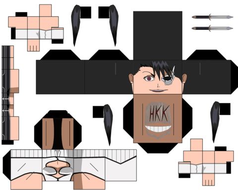 Çocuklar İçin  Bleach Kağıt Kübik Oyuncaklar Şablonu  