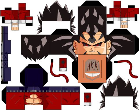 Çocuklar İçin  Dragon Ball Kağıt Kübik Oyuncaklar Şablonu  