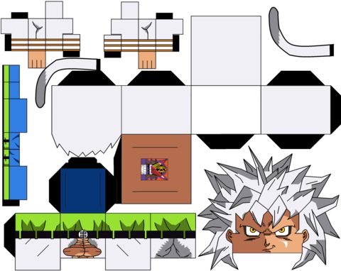 Çocuklar İçin  Dragon Ball Kağıt Kübik Oyuncaklar Şablonu  
