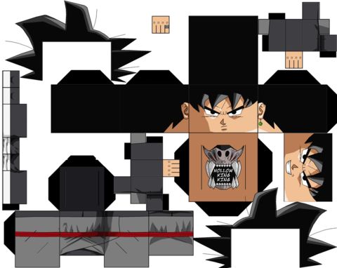 Çocuklar İçin  Dragon Ball Kağıt Kübik Oyuncaklar Şablonu  