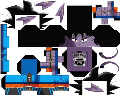 Çocuklar İçin  Dragon Ball Kağıt Kübik Oyuncaklar Şablonu  