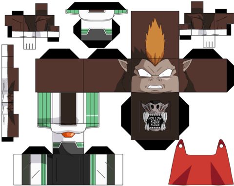 Çocuklar İçin  Dragon Ball Kağıt Kübik Oyuncaklar Şablonu  