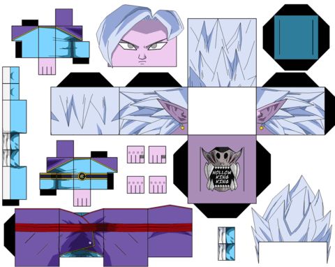 Çocuklar İçin  Dragon Ball Kağıt Kübik Oyuncaklar Şablonu  