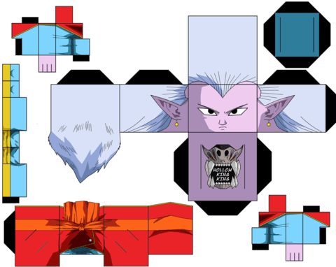 Çocuklar İçin  Dragon Ball Kağıt Kübik Oyuncaklar Şablonu  