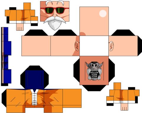 Çocuklar İçin  Dragon Ball Kağıt Kübik Oyuncaklar Şablonu  