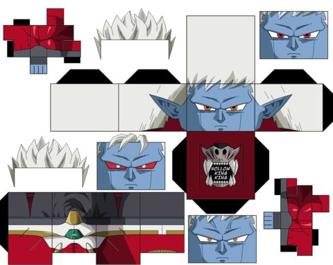 Çocuklar İçin  Dragon Ball Kağıt Kübik Oyuncaklar Şablonu  