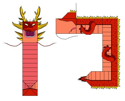 Çocuklar İçin  Dragon Ball Kağıt Kübik Oyuncaklar Şablonu  