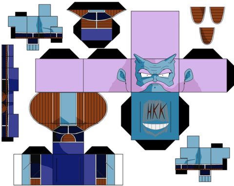 Çocuklar İçin  Dragon Ball Kağıt Kübik Oyuncaklar Şablonu  