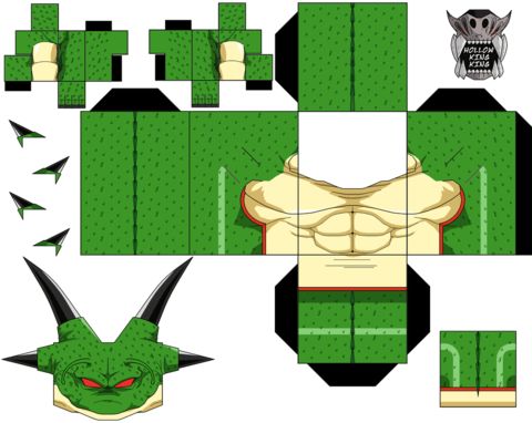 Çocuklar İçin  Dragon Ball Kağıt Kübik Oyuncaklar Şablonu  
