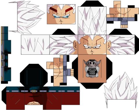 Çocuklar İçin  Dragon Ball Kağıt Kübik Oyuncaklar Şablonu  