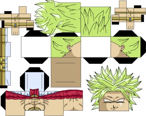 Çocuklar İçin  Dragon Ball Kağıt Kübik Oyuncaklar Şablonu  