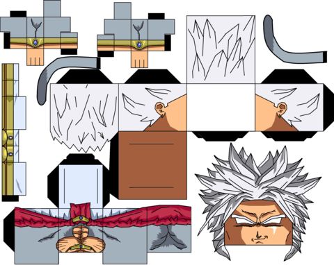 Çocuklar İçin  Dragon Ball Kağıt Kübik Oyuncaklar Şablonu  