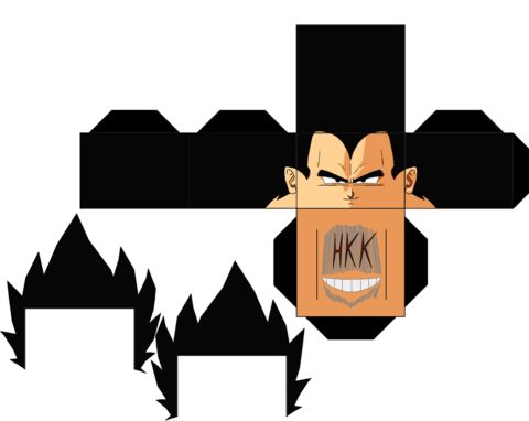 Çocuklar İçin  Dragon Ball Kağıt Kübik Oyuncaklar Şablonu  