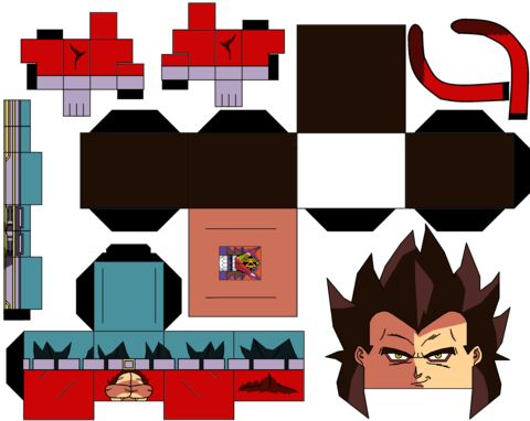 Çocuklar İçin  Dragon Ball Kağıt Kübik Oyuncaklar Şablonu  