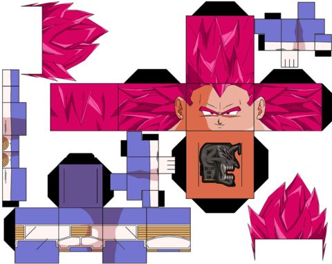 Çocuklar İçin  Dragon Ball Kağıt Kübik Oyuncaklar Şablonu  