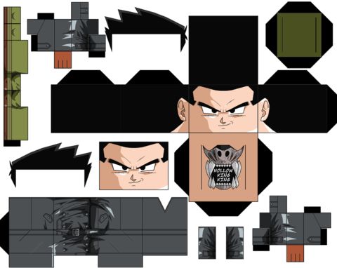 Çocuklar İçin  Dragon Ball Kağıt Kübik Oyuncaklar Şablonu  