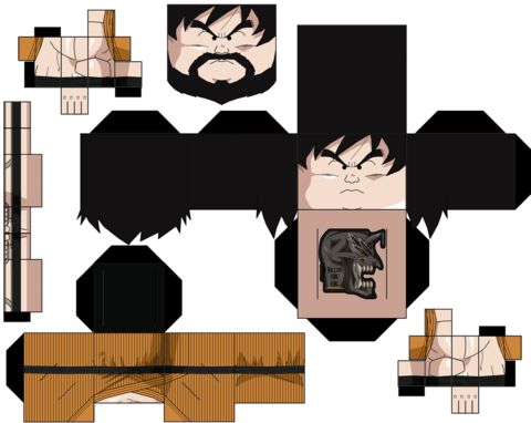 Çocuklar İçin  Dragon Ball Kağıt Kübik Oyuncaklar Şablonu  