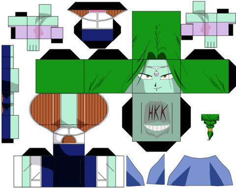 Çocuklar İçin  Dragon Ball Kağıt Kübik Oyuncaklar Şablonu  