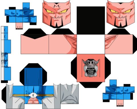 Çocuklar İçin  Dragon Ball Kağıt Kübik Oyuncaklar Şablonu  