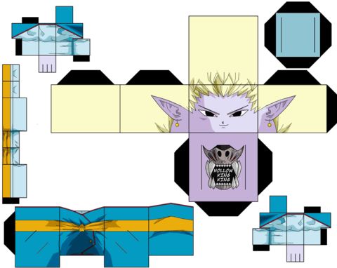 Çocuklar İçin  Dragon Ball Kağıt Kübik Oyuncaklar Şablonu  