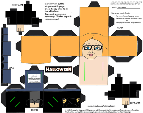 Çocuklar İçin  Halloween Kağıt Kübik Oyuncaklar Şablonu  