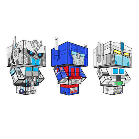 Çocuklar İçin  Transformers Kağıt Kübik Oyuncaklar Şablonu  