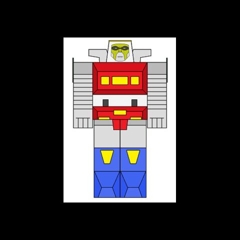 Çocuklar İçin  Transformers Kağıt Kübik Oyuncaklar Şablonu  