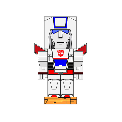 Çocuklar İçin  Transformers Kağıt Kübik Oyuncaklar Şablonu  