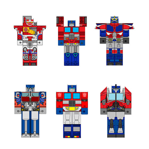 Çocuklar İçin  Transformers Kağıt Kübik Oyuncaklar Şablonu  
