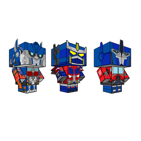 Çocuklar İçin  Transformers Kağıt Kübik Oyuncaklar Şablonu  